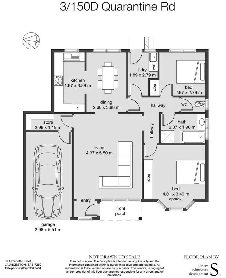 Floorplan of Homely unit listing, 3/150D QUARANTINE ROAD, Norwood TAS 7250