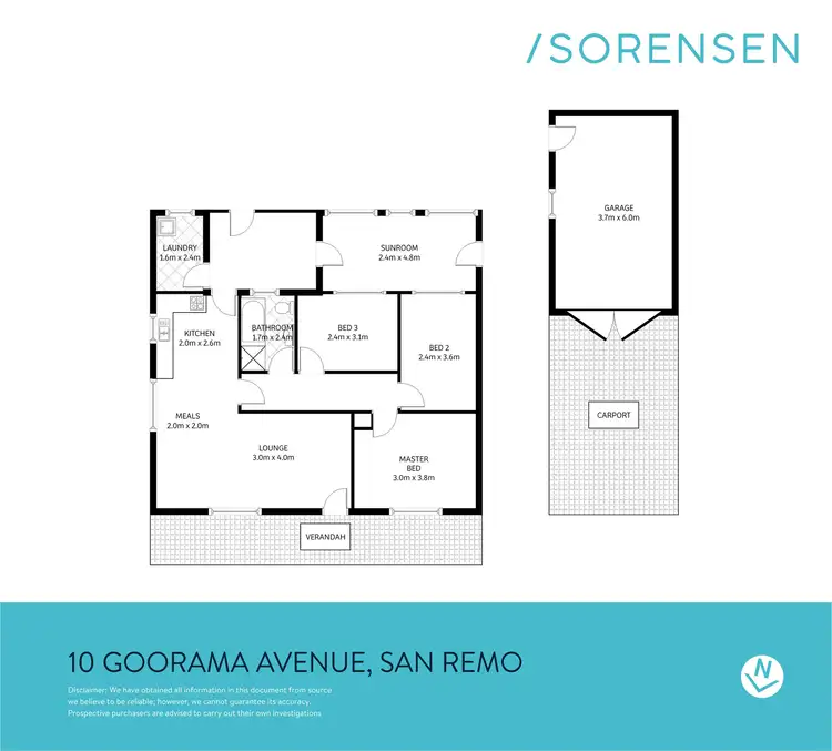 Floorplan of Homely house listing, 10 Goorama Avenue, San Remo NSW 2262