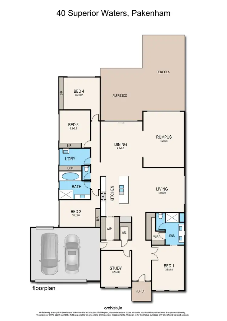 Floorplan of Homely house listing, 40 Superior Waters, Pakenham VIC 3810
