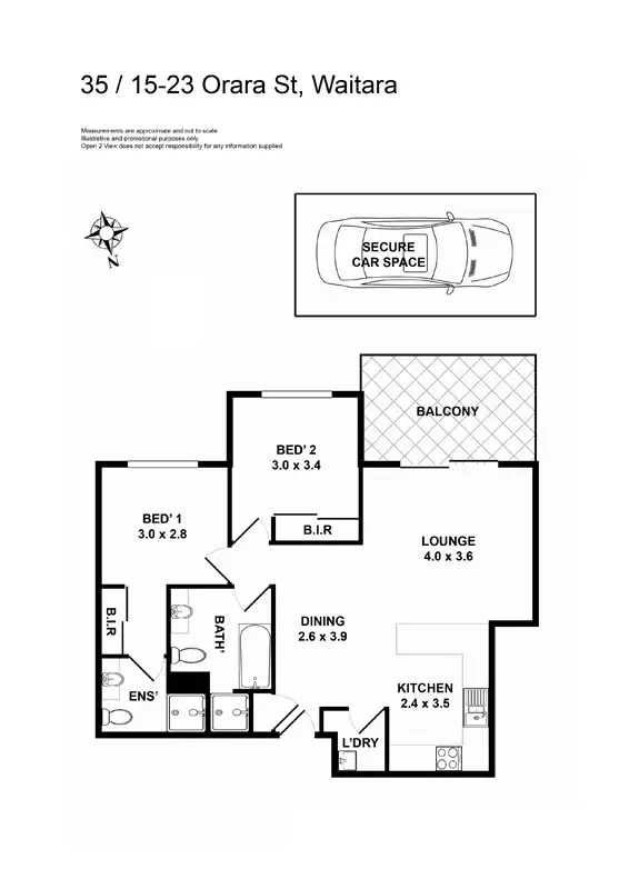 Floorplan of Homely apartment listing, 35/15-23 Orara Street, Waitara NSW 2077
