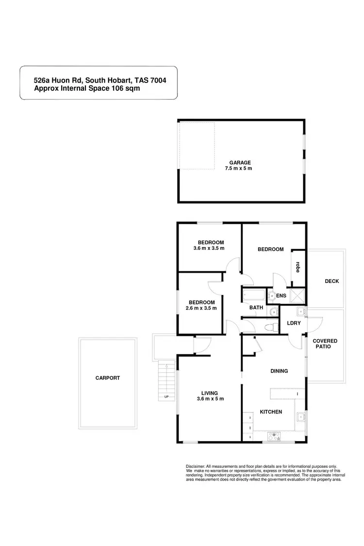 Floorplan of Homely house listing, 526A Huon Road, South Hobart TAS 7004