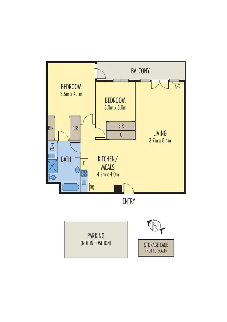 Floorplan of Homely apartment listing, 215/422 Collins Street, Melbourne VIC 3000