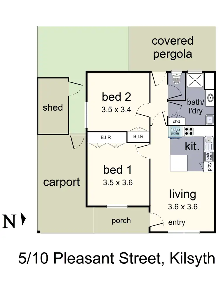 Floorplan of Homely unit listing, 5/10 Pleasant Street, Kilsyth VIC 3137