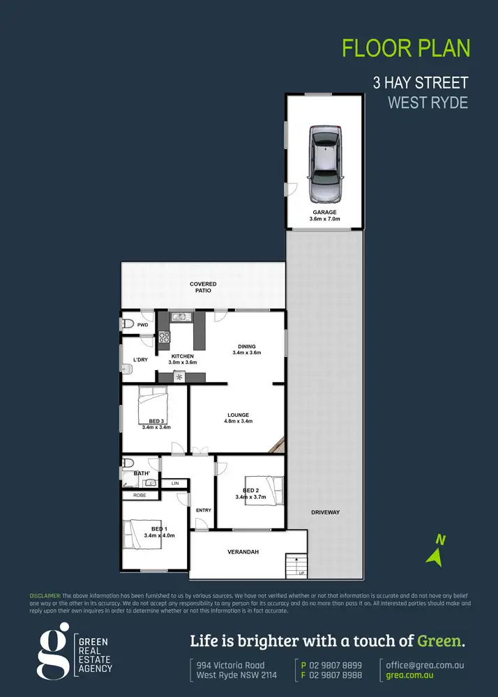 Floorplan of Homely house listing, 3 Hay Street, West Ryde NSW 2114