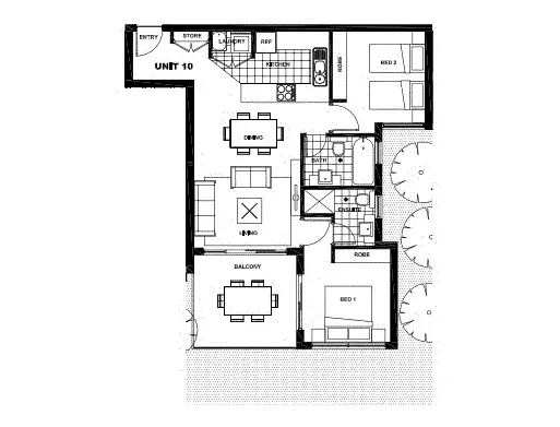 Floorplan of Homely unit listing, 10/40-42 Brookvale Avenue, Brookvale NSW 2100