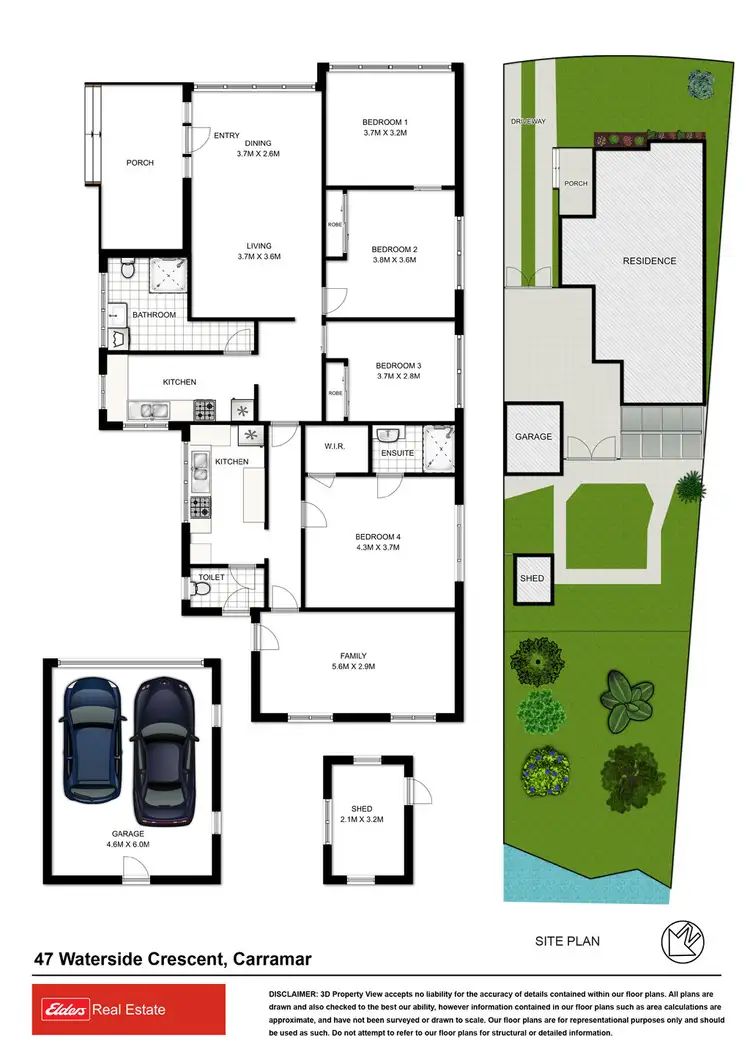 Floorplan of Homely house listing, 47 Waterside Crescent, Carramar NSW 2163