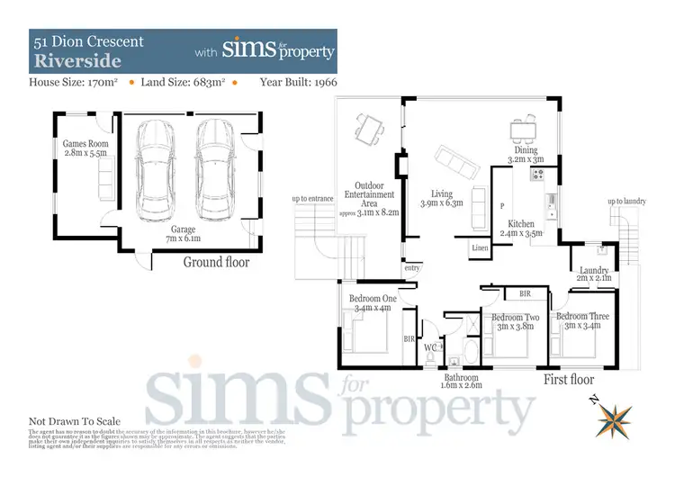 Floorplan of Homely house listing, 51 Dion Crescent, Riverside TAS 7250