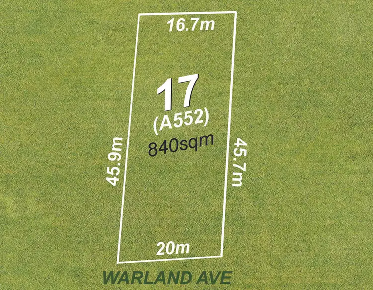 Floorplan of Homely land listing, 17 Warland Avenue, Victor Harbor SA 5211