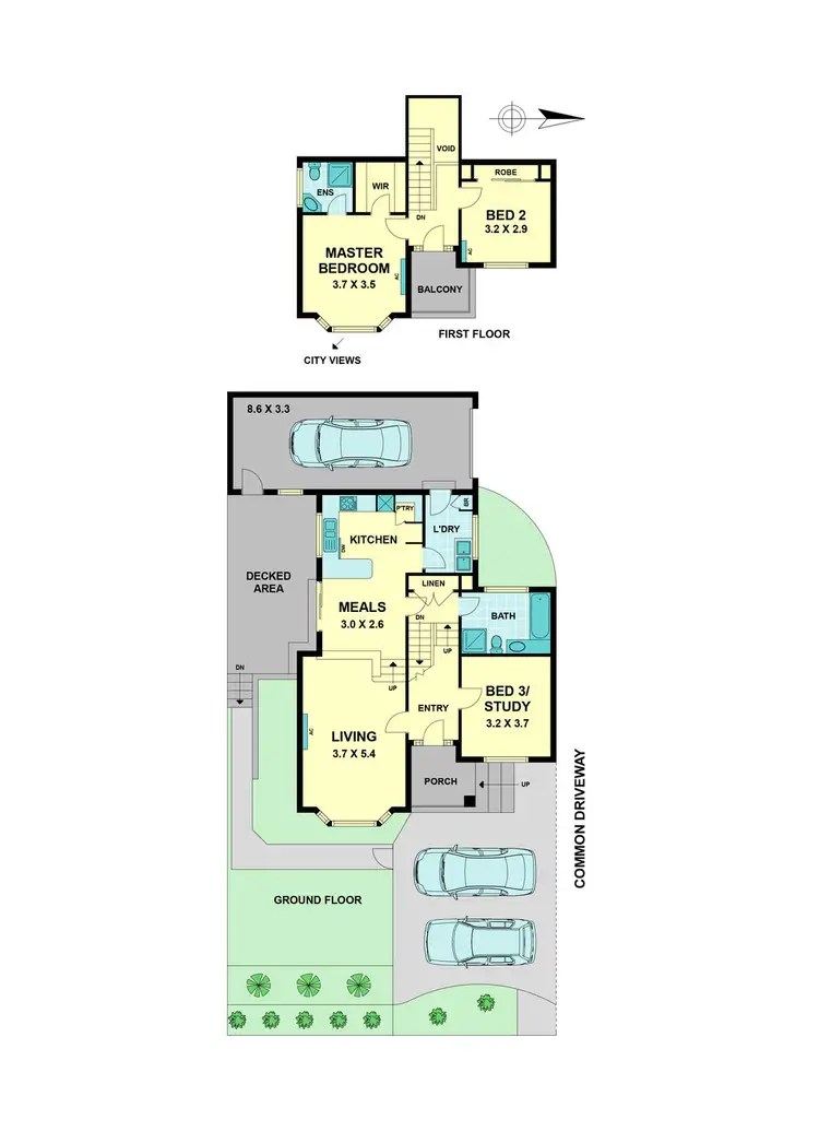 Floorplan of Homely townhouse listing, 32A Waverley Street, Essendon VIC 3040