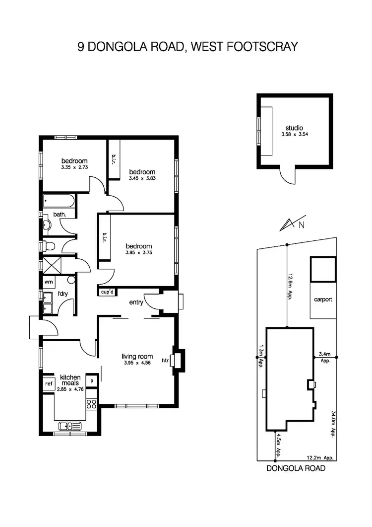 Floorplan of Homely house listing, 9 Dongola Road, West Footscray VIC 3012