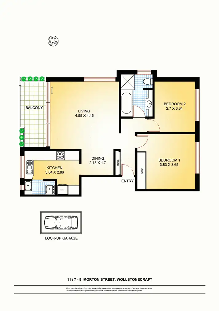 Floorplan of Homely apartment listing, 11/7-9 Morton Street, Wollstonecraft NSW 2065