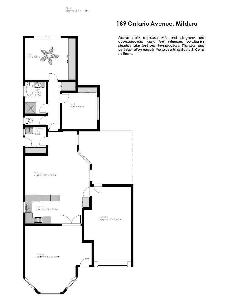Floorplan of Homely house listing, 189 Ontario Avenue, Mildura VIC 3500