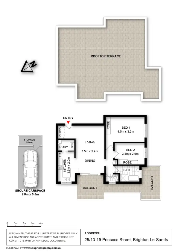 Floorplan of Homely apartment listing, 25/13-19 Princess Street, Brighton-le-sands NSW 2216