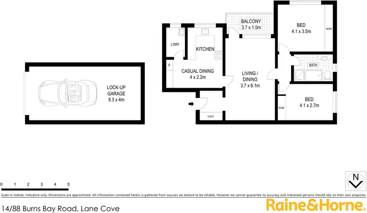 Floorplan of Homely apartment listing, 14/88 Burns Bay Road, Lane Cove NSW 2066