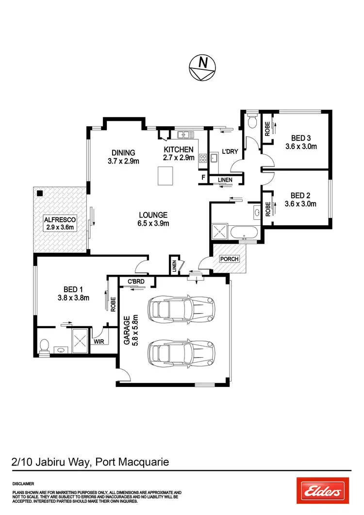 Floorplan of Homely villa listing, 2/10 Jabiru Way, Port Macquarie NSW 2444