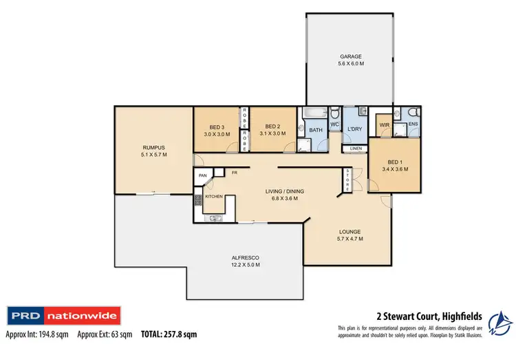 Floorplan of Homely house listing, 2 Stewart Court, Highfields QLD 4352