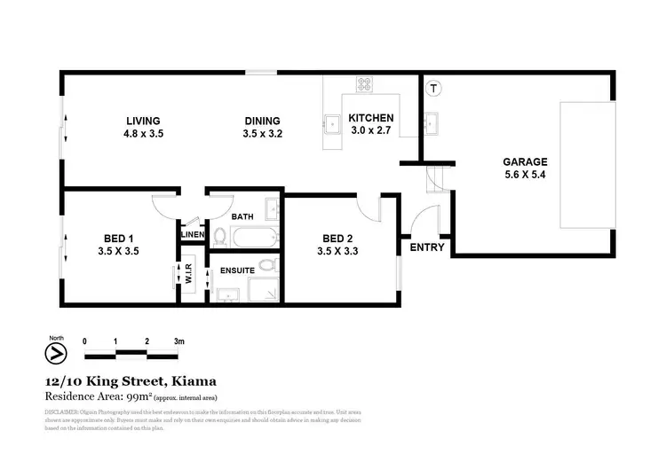 Floorplan of Homely townhouse listing, 12/10 King Street, Kiama NSW 2533