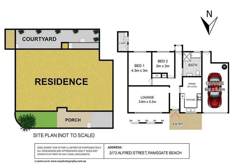 Floorplan of Homely villa listing, 2/72 Alfred Street, Ramsgate Beach NSW 2217