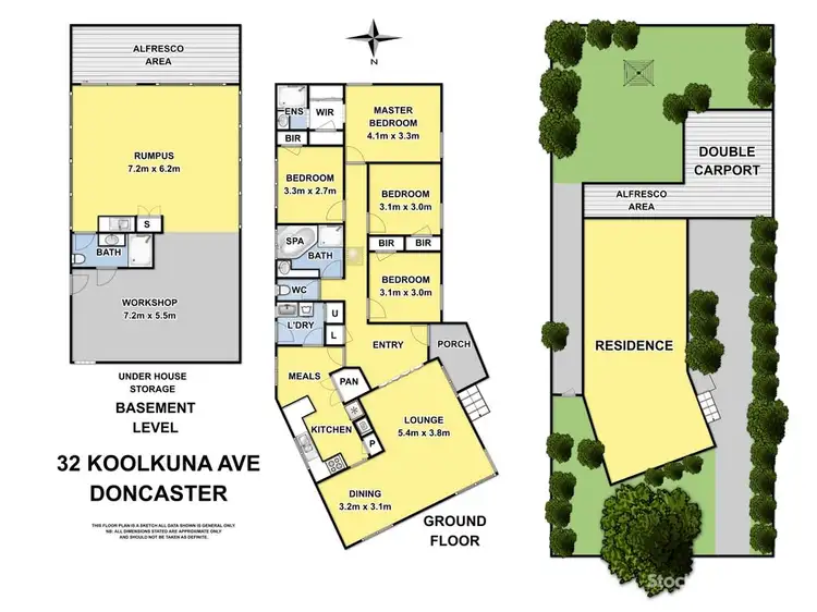 Floorplan of Homely house listing, 32 Koolkuna Avenue, Doncaster VIC 3108