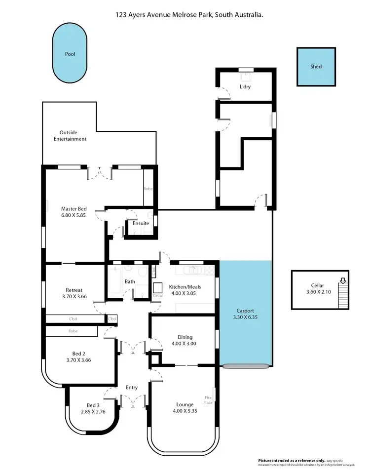 Floorplan of Homely house listing, 123 Ayers Avenue, Melrose Park SA 5039