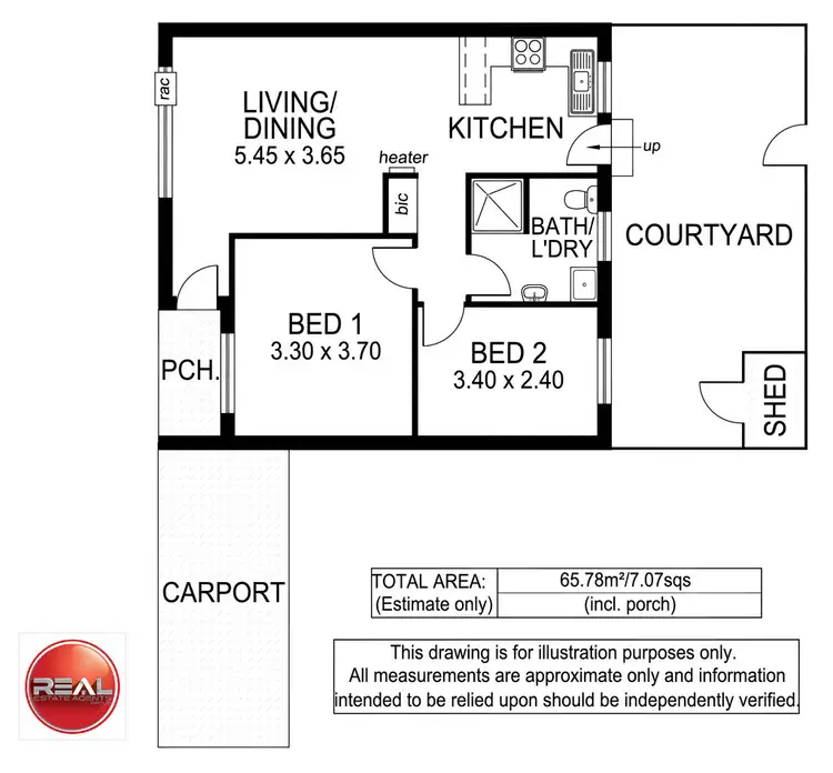 Floorplan of Homely unit listing, 1/9 Dudley Avenue, Daw Park SA 5041