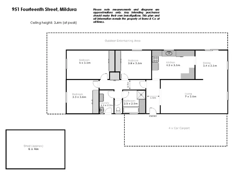 Floorplan of Homely house listing, 951 Fourteenth Street, Mildura VIC 3500