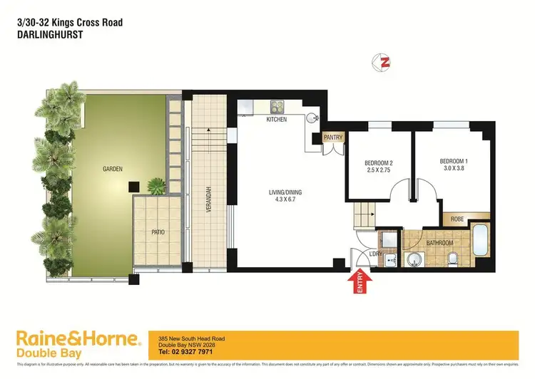 Floorplan of Homely apartment listing, 3/30-32 Kings Cross Road, Potts Point NSW 2011