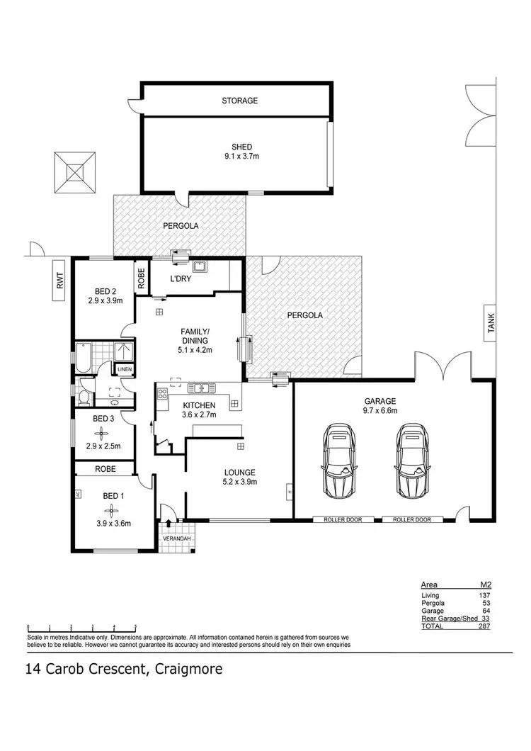 Floorplan of Homely house listing, 14 Carob Crescent, Craigmore SA 5114