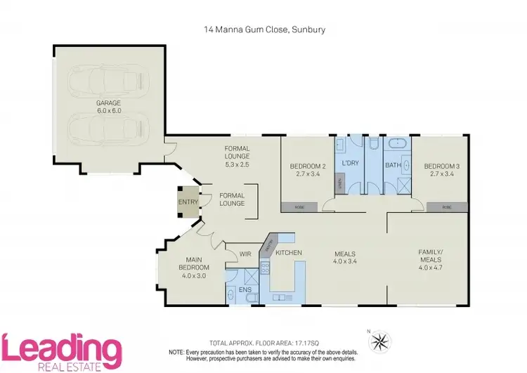 Floorplan of Homely house listing, 14 Manna Gum Close, Sunbury VIC 3429