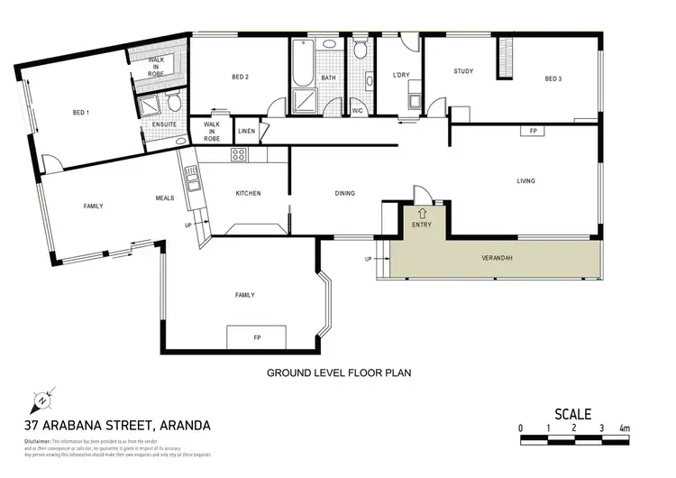 Floorplan of Homely house listing, 37 Arabana Street, Aranda ACT 2614
