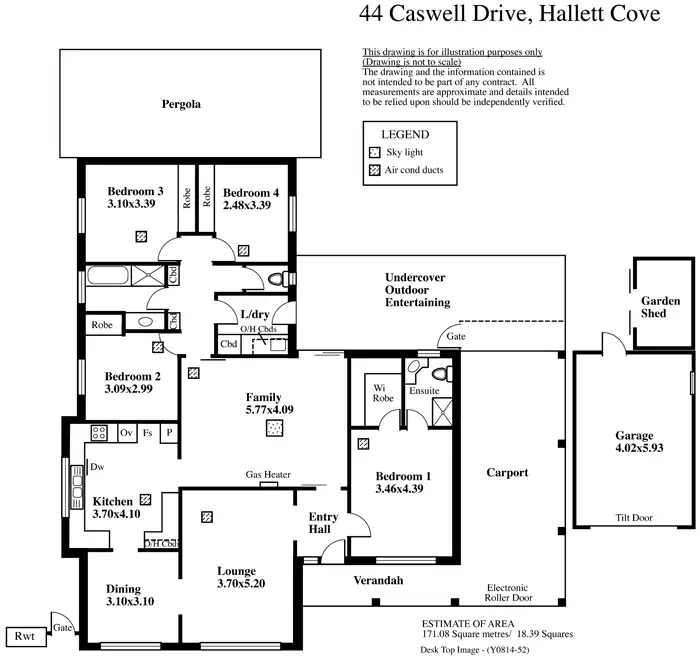 Floorplan of Homely house listing, 44 Caswell Drive, Hallett Cove SA 5158