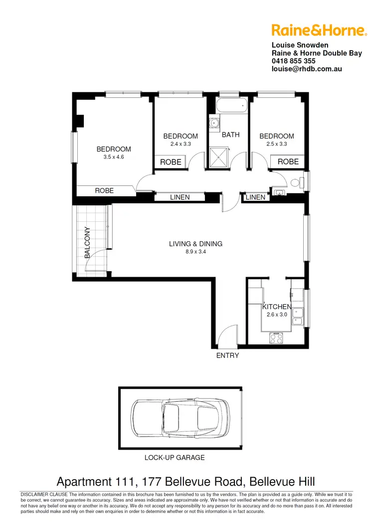 Floorplan of Homely apartment listing, 111/177 Bellevue Road, Double Bay NSW 2028