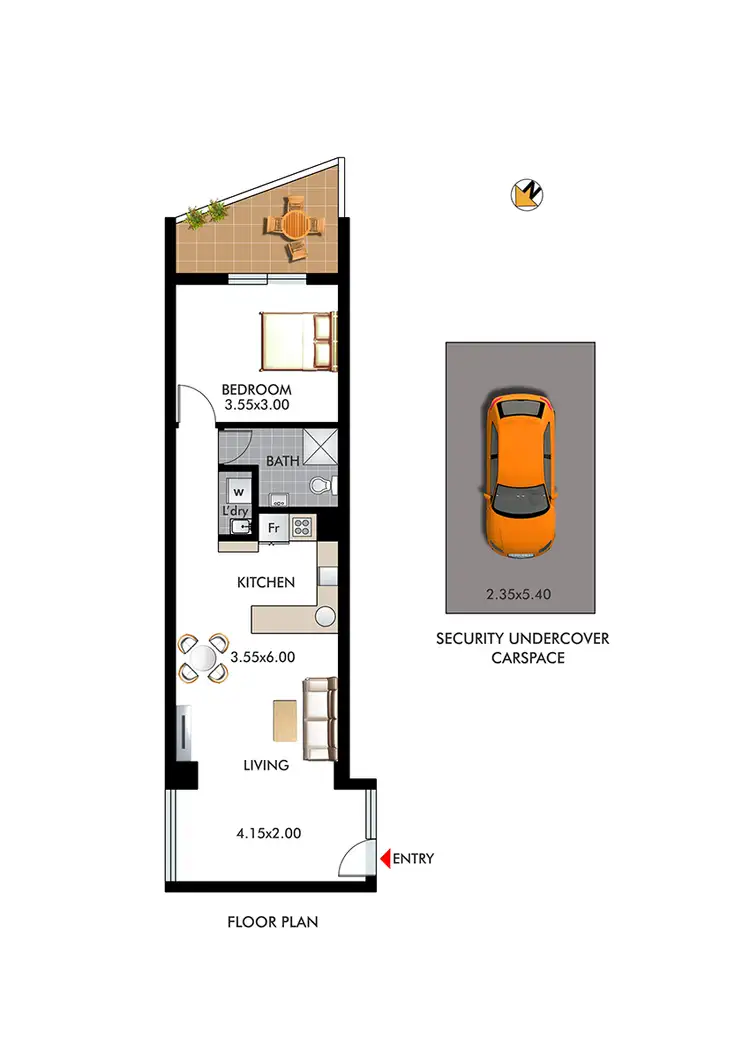 Floorplan of Homely apartment listing, 12/164 Campbell Parade, Bondi Beach NSW 2026