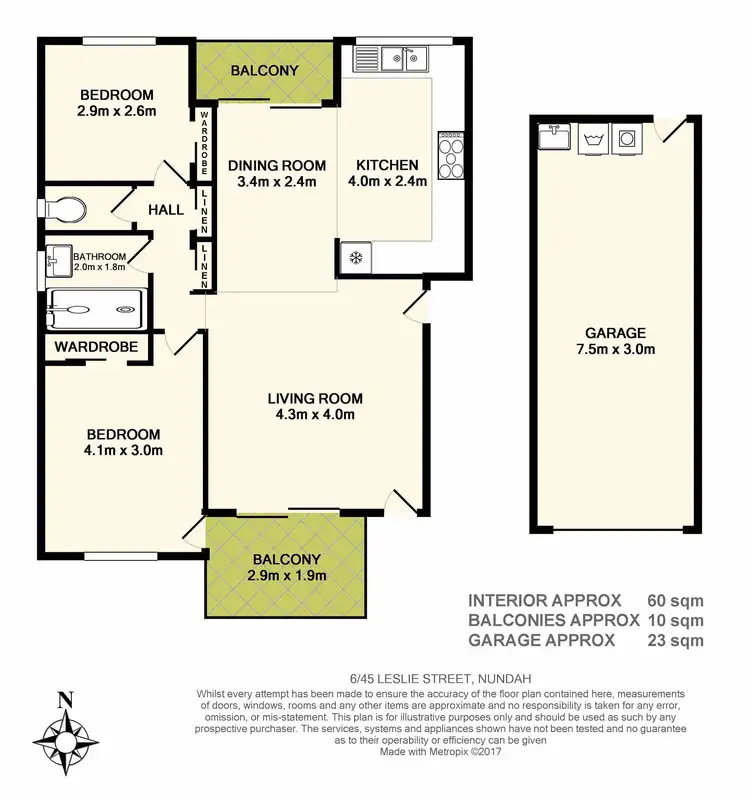 Floorplan of Homely unit listing, 6/45 Leslie Street, Nundah QLD 4012