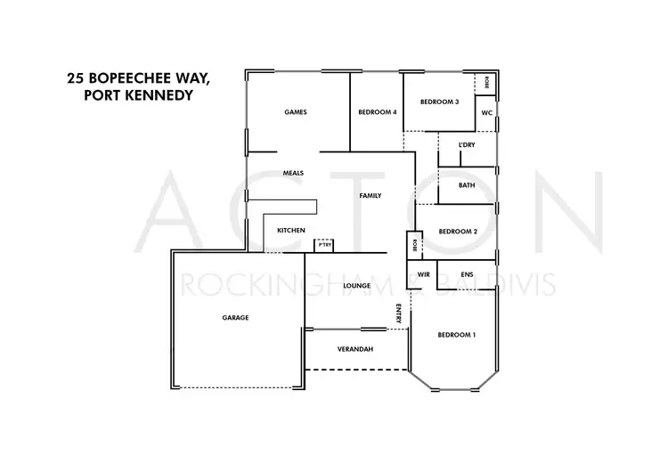 Floorplan of Homely house listing, 25 Bopeechee Way, Port Kennedy WA 6172