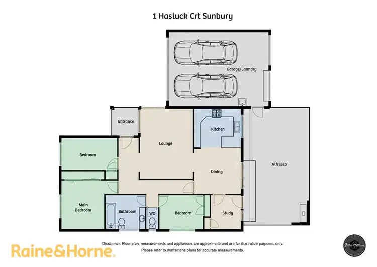 Floorplan of Homely house listing, 1 Hasluck Court, Sunbury VIC 3429