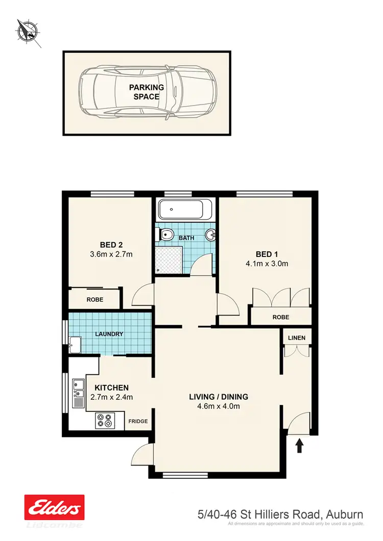 Floorplan of Homely apartment listing, 5 /40-46 ST HILLIERS ROAD, Auburn NSW 2144