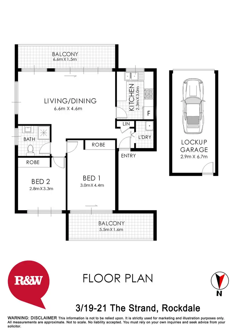 Floorplan of Homely apartment listing, 3/19-21 The Strand, Rockdale NSW 2216