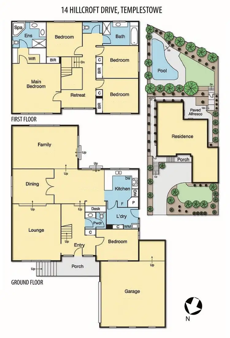 Floorplan of Homely house listing, 14 Hillcroft Drive, Templestowe VIC 3106