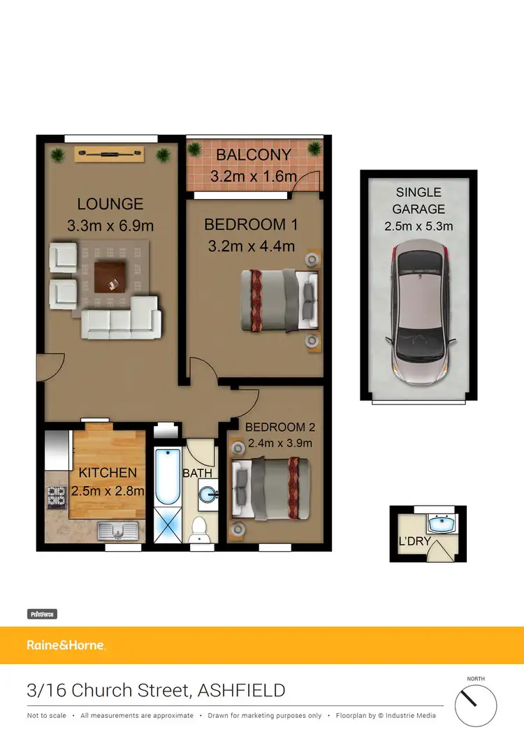 Floorplan of Homely unit listing, 3/16 Church Street, Ashfield NSW 2131