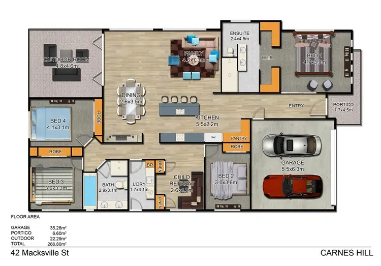 Floorplan of Homely house listing, 42 Macksville Street, Carnes Hill NSW 2171