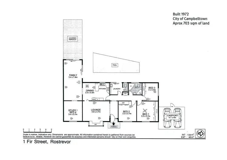 Floorplan of Homely house listing, 1 Fir Street, Rostrevor SA 5073