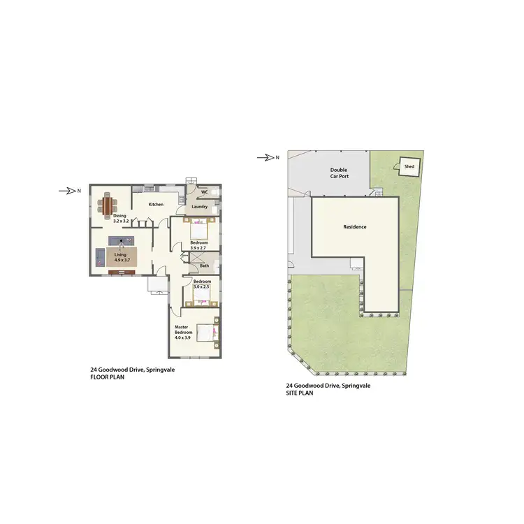 Floorplan of Homely house listing, 24 Goodwood Drive, Springvale VIC 3171