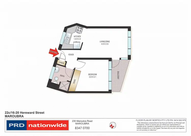 Floorplan of Homely unit listing, 22c/16-20 Hereward Street, Maroubra NSW 2035