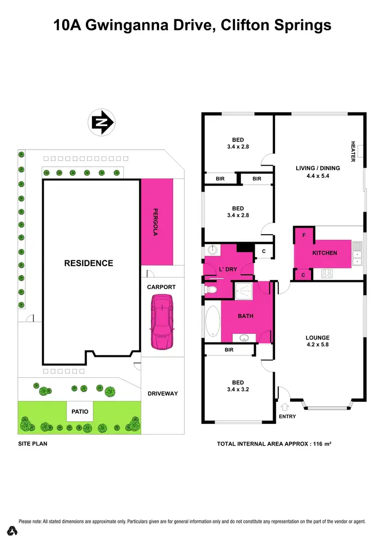 Floorplan of Homely house listing, 10B Gwinganna Drive, Clifton Springs VIC 3222