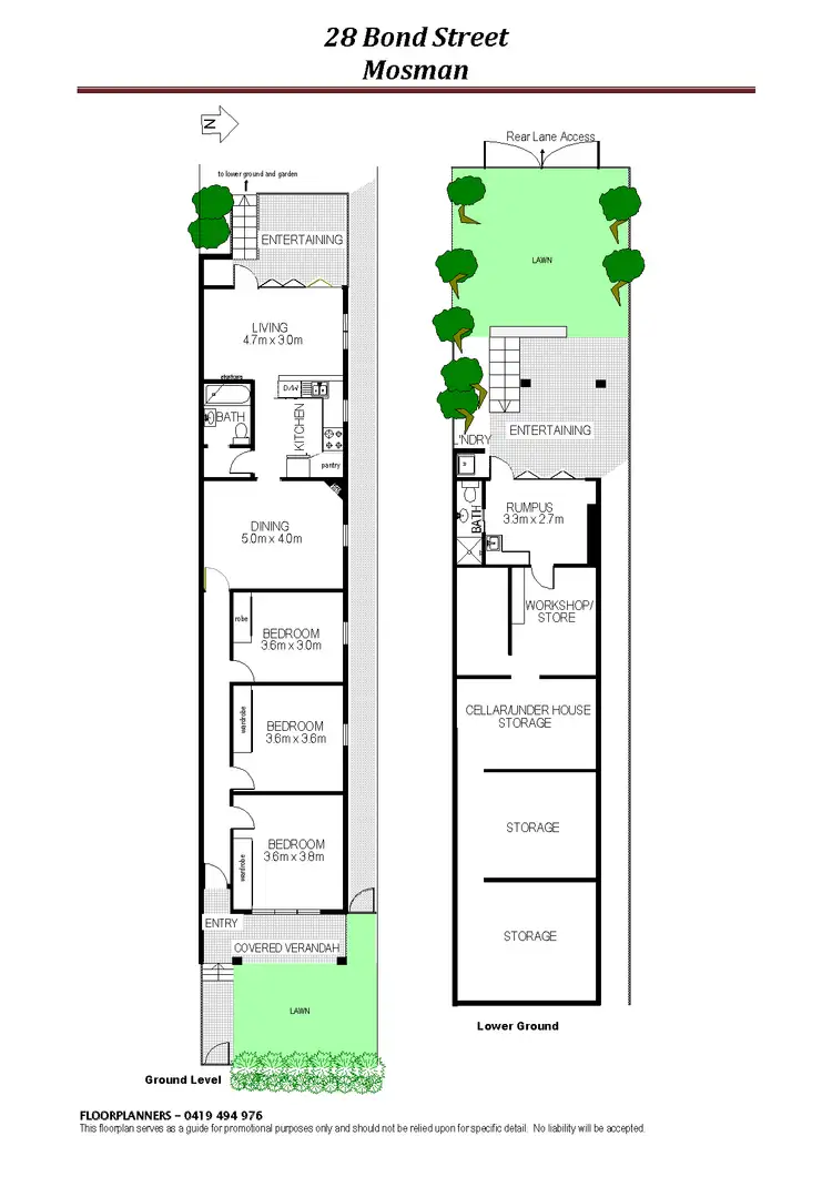 Floorplan of Homely house listing, 28 Bond Street, Mosman NSW 2088