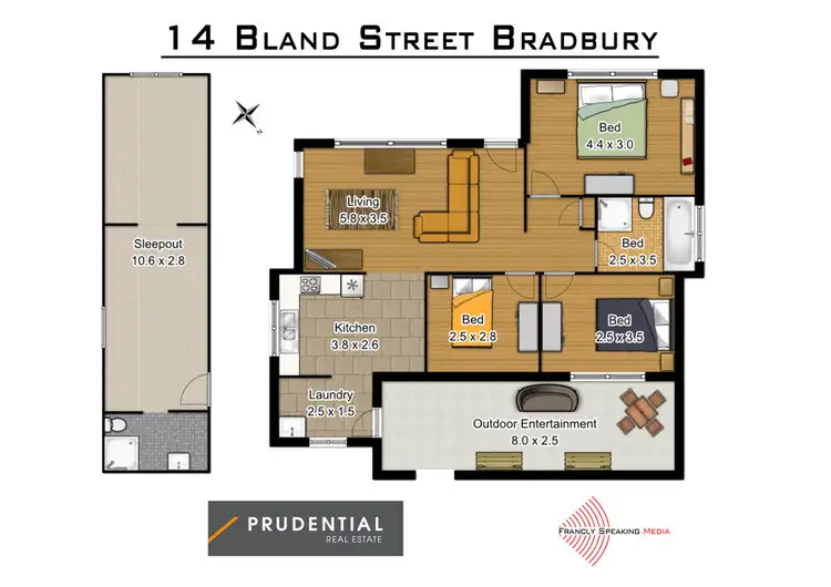 Floorplan of Homely house listing, 14 Bland Street, Bradbury NSW 2560