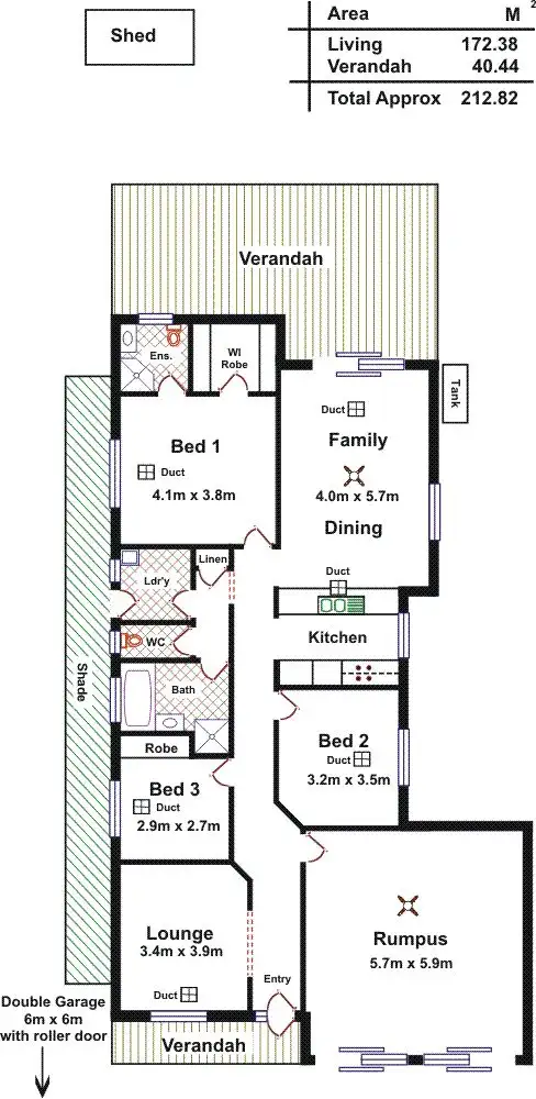 Floorplan of Homely house listing, 7 Hamra Drive, Smithfield SA 5114