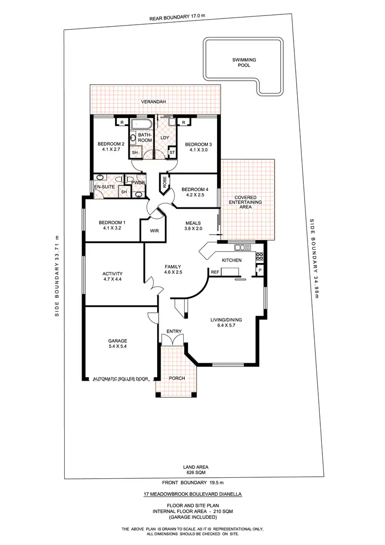 Floorplan of Homely house listing, 17 Meadowbrook Boulevard, Dianella WA 6059