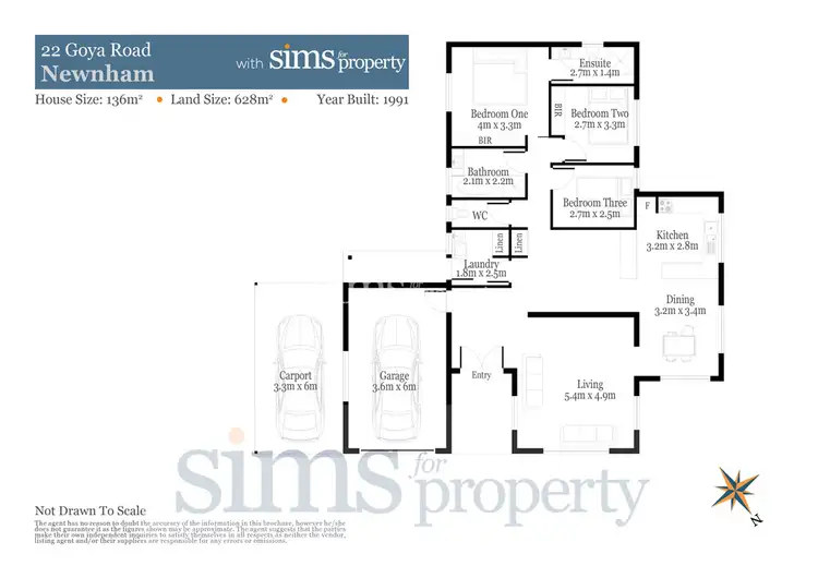 Floorplan of Homely house listing, 22 Goya Road, Newnham TAS 7248